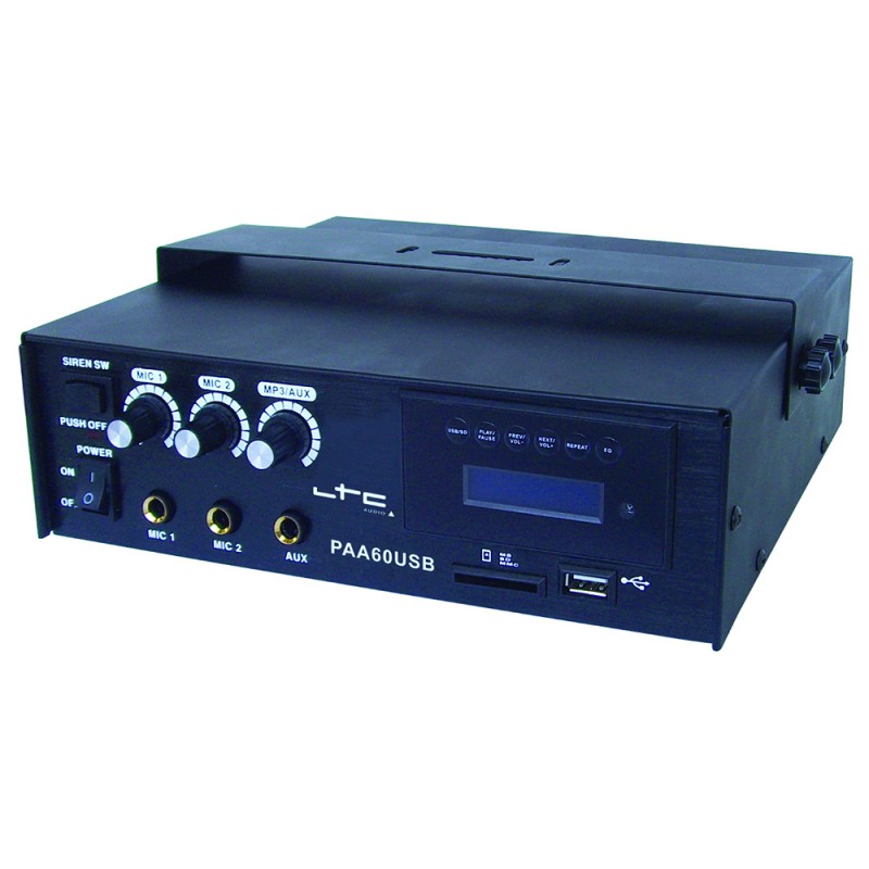 3Channel PA Amplifier 60W with USB/SDMP3 BST Distribution