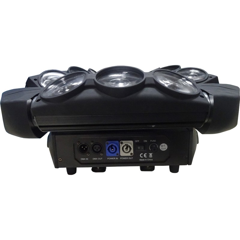 Projecteur LED Spider Star - 9 LEDs RGBW CREE, Effets DMX, Maître/esclave, Mode Son Et Automatique